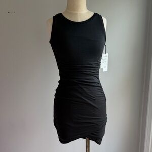 Treasure & Bond Nordstrom Black Ruched Sleeveless Mini Dress, Size XXS